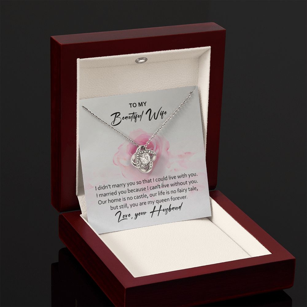 To My Beautiful Wife Necklace Gift from Husband