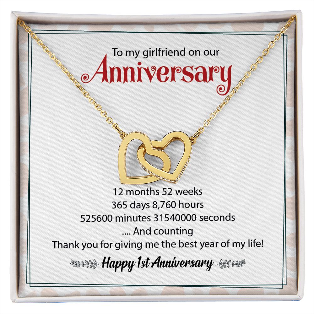 To My Girlfriend On Our Happy 1st Anniversary Thank You For Giving Me The Best Year Of My Life