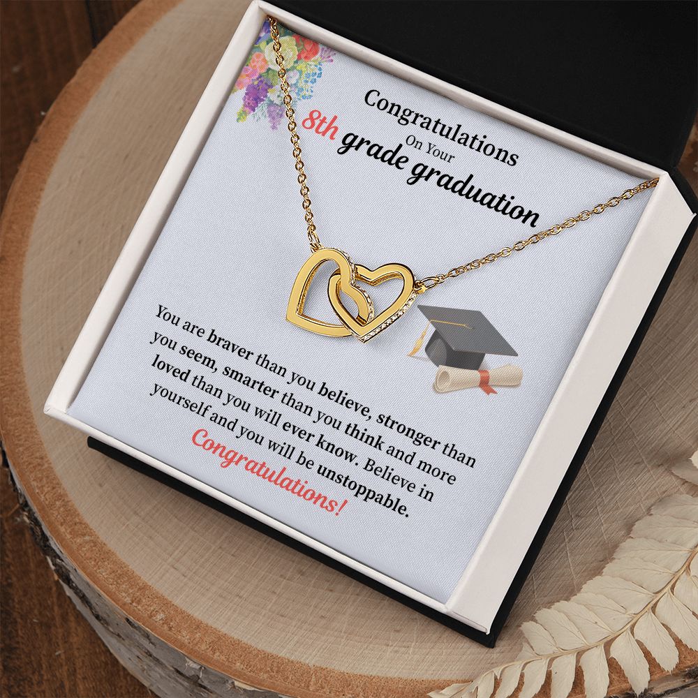 8th Grade Graduation Necklace Gift for Daughter or Granddaughter