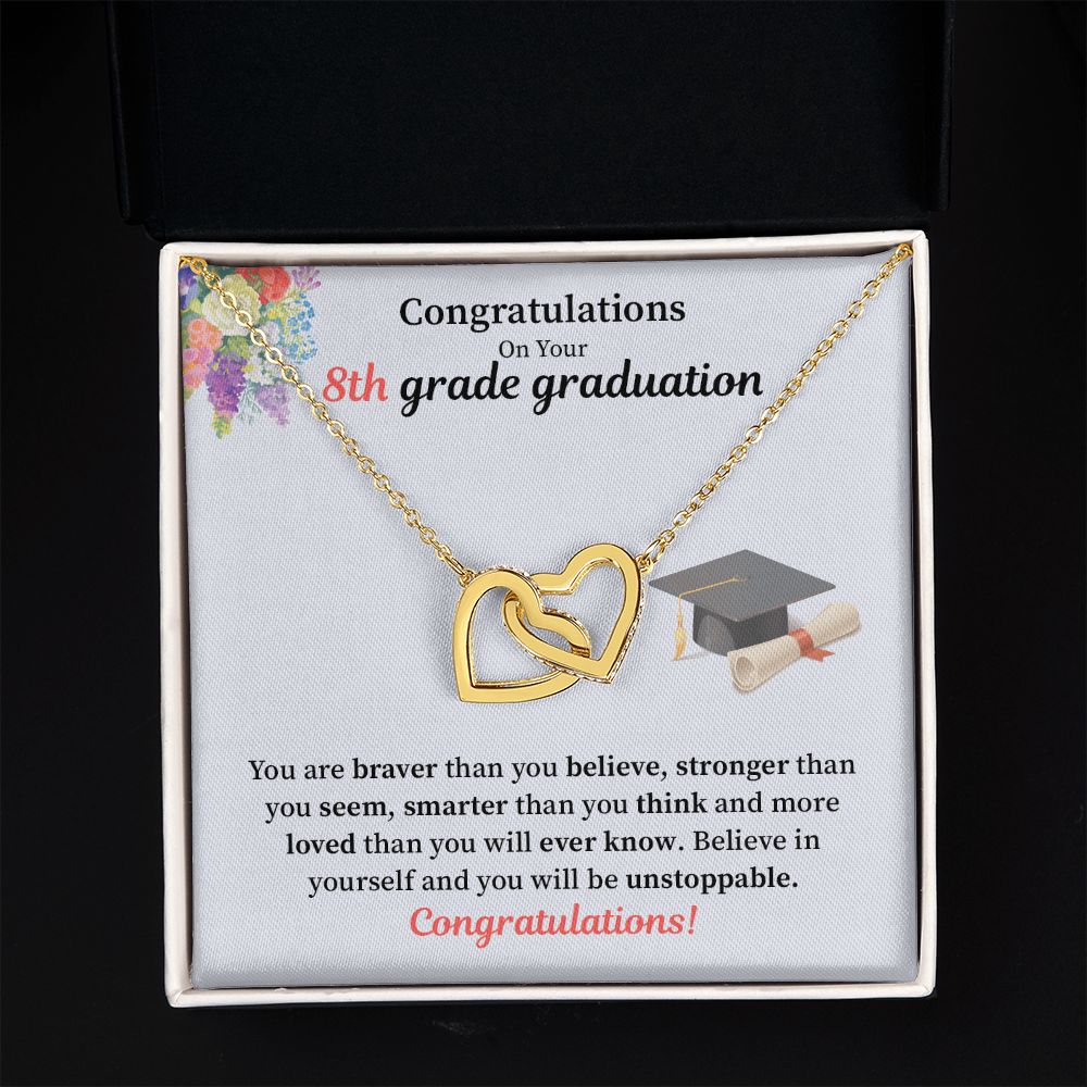 8th Grade Graduation Necklace Gift for Daughter or Granddaughter