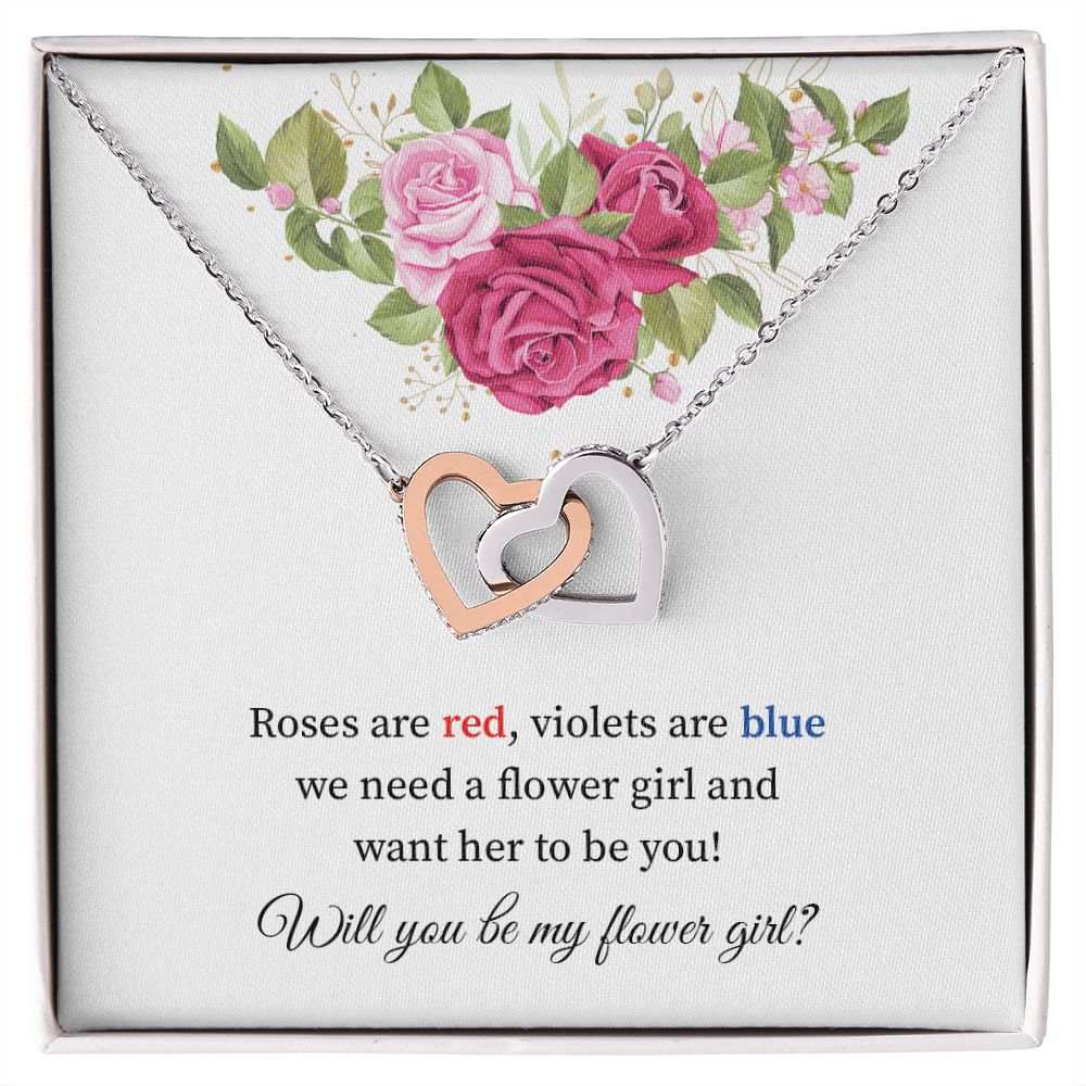 flower girl Rose are red , violates are blue