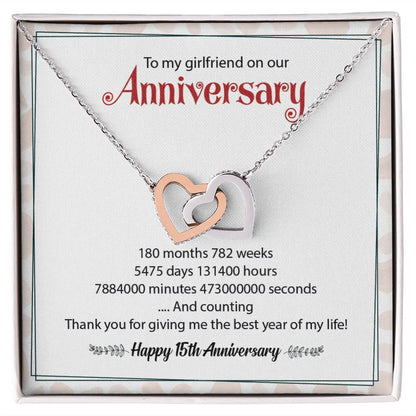 To My Girlfriend On Our Happy 15th Anniversary Thank You For Giving Me The Best Year Of My Life