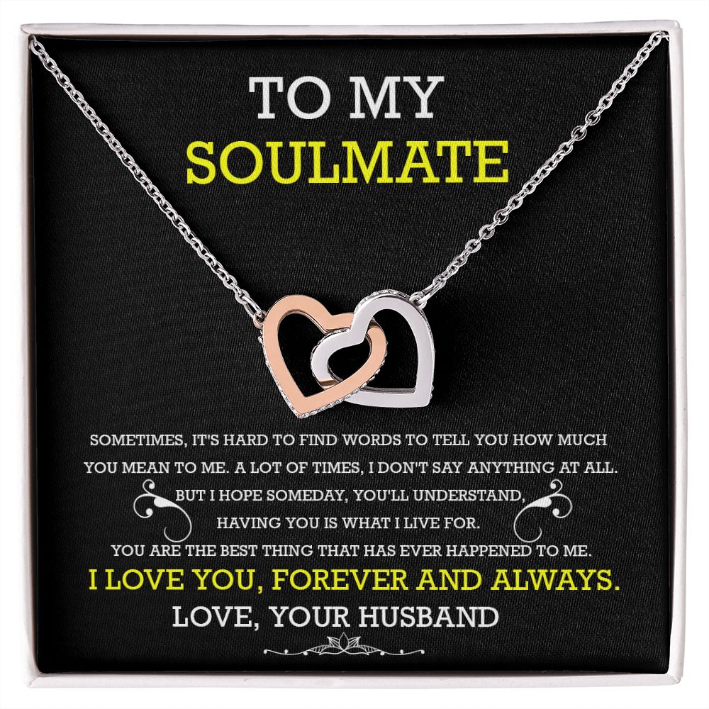 Soulmate Necklace Gift from Husband with Card