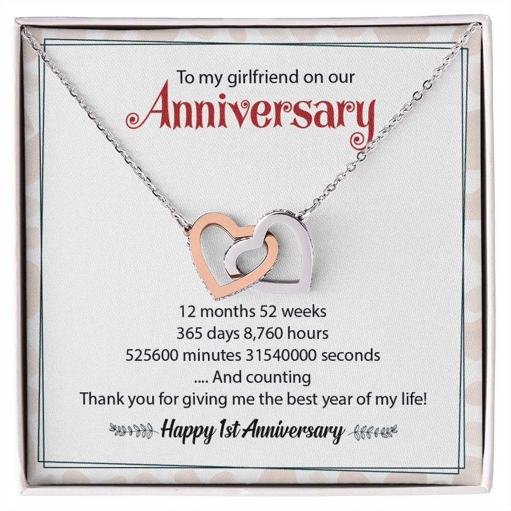 To My Girlfriend On Our Happy 1st Anniversary Thank You For Giving Me The Best Year Of My Life