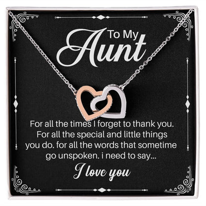 To My Aunt, I Need to Express My Love for You