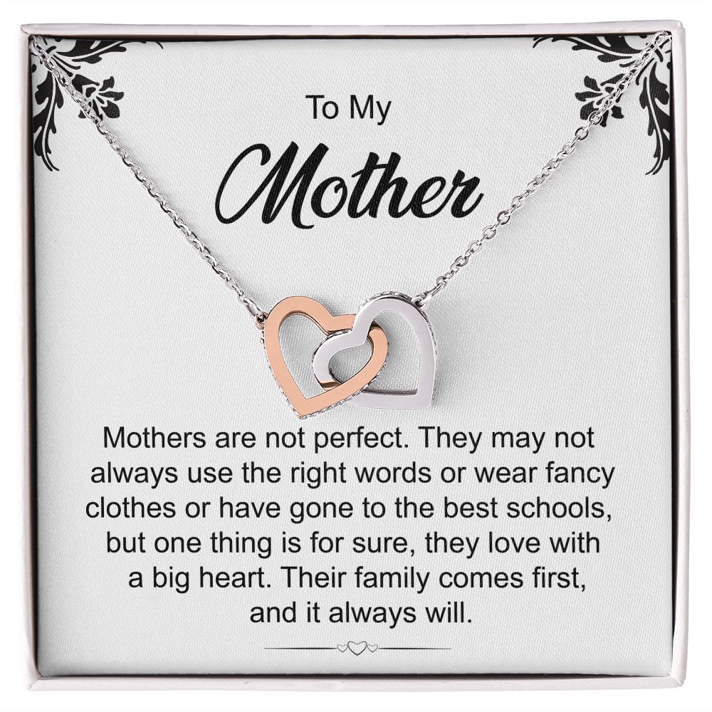 Heart Necklace Gift for Mom with Message Card