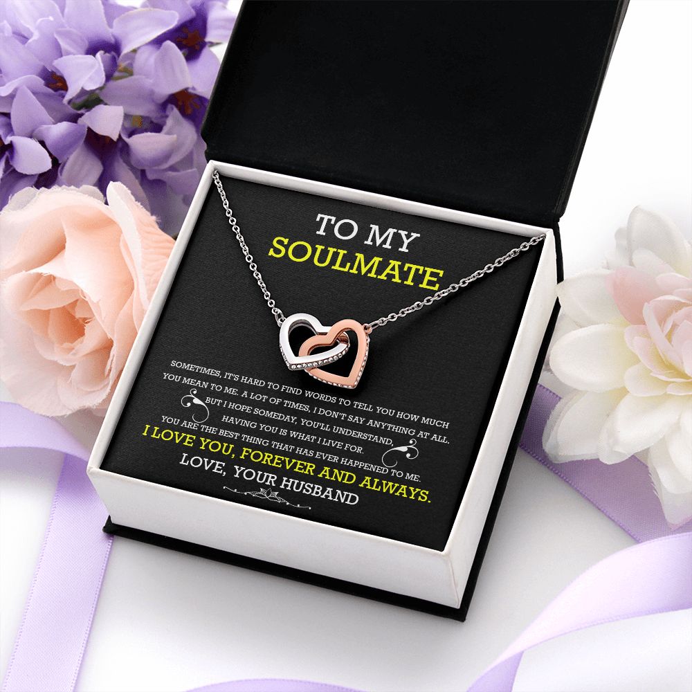 Soulmate Necklace Gift from Husband with Card