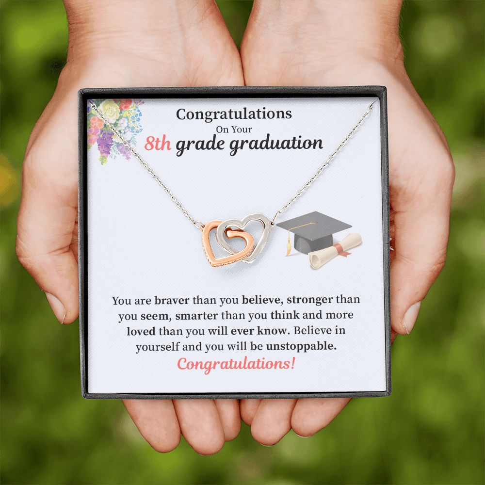 8th Grade Graduation Necklace Gift for Daughter or Granddaughter