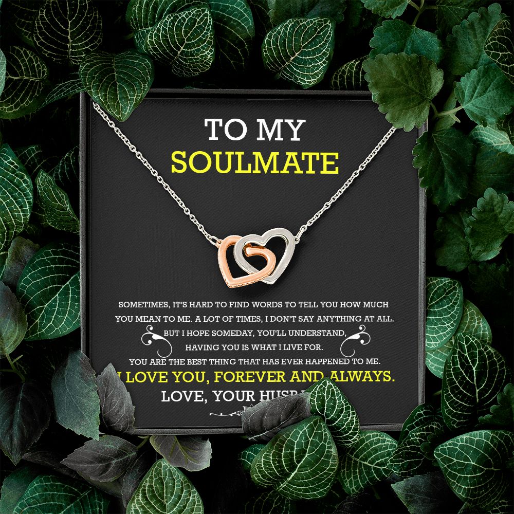 Soulmate Necklace Gift from Husband with Card