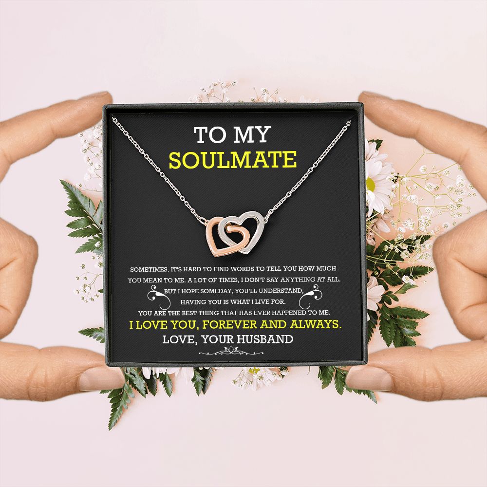Soulmate Necklace Gift from Husband with Card