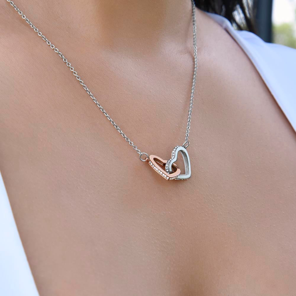 To my soulmate from husband or boyfriend - Make Happy To gift Her Interlocking Heart Necklace
