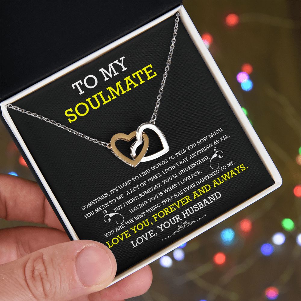 Soulmate Necklace Gift from Husband with Card