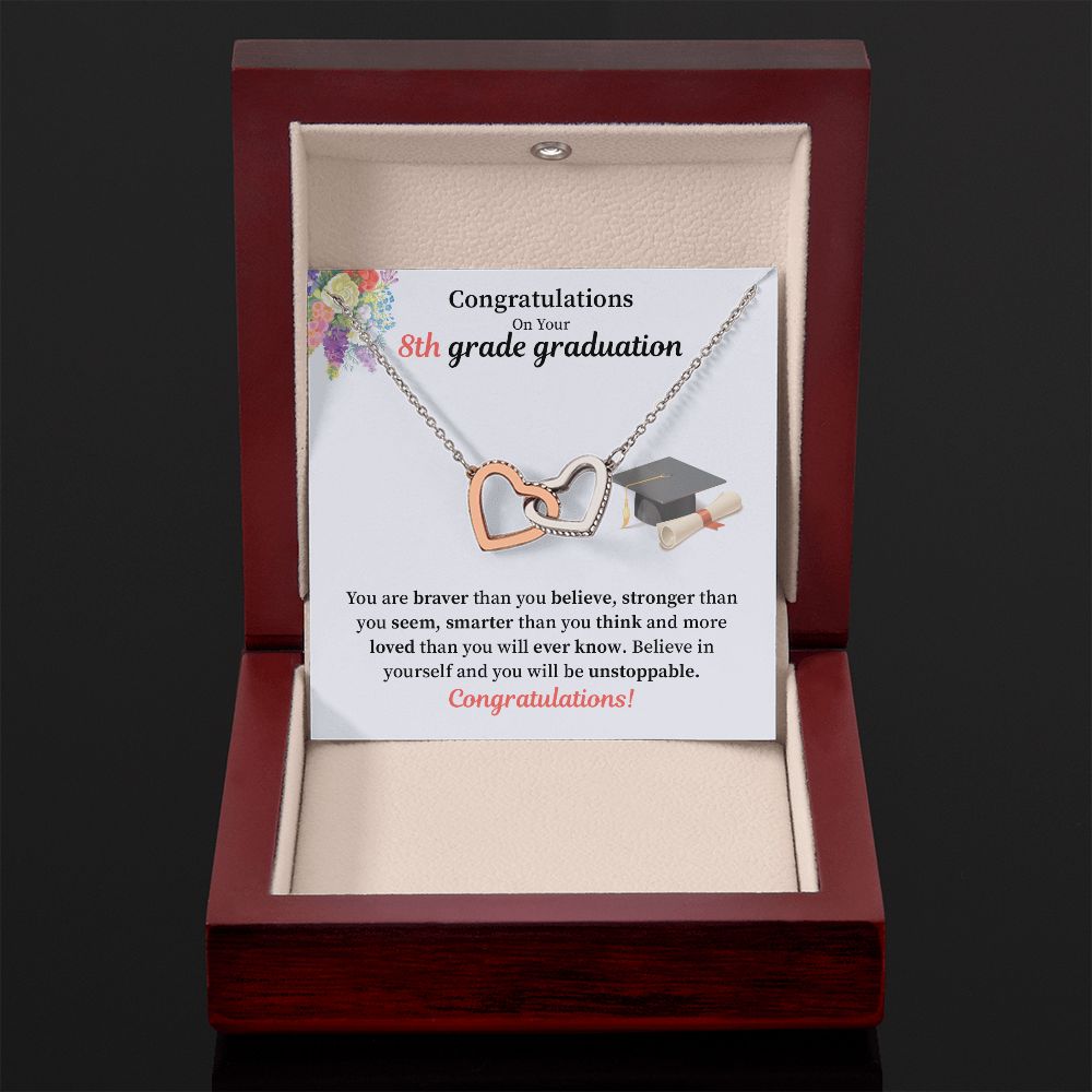 8th Grade Graduation Necklace Gift for Daughter or Granddaughter