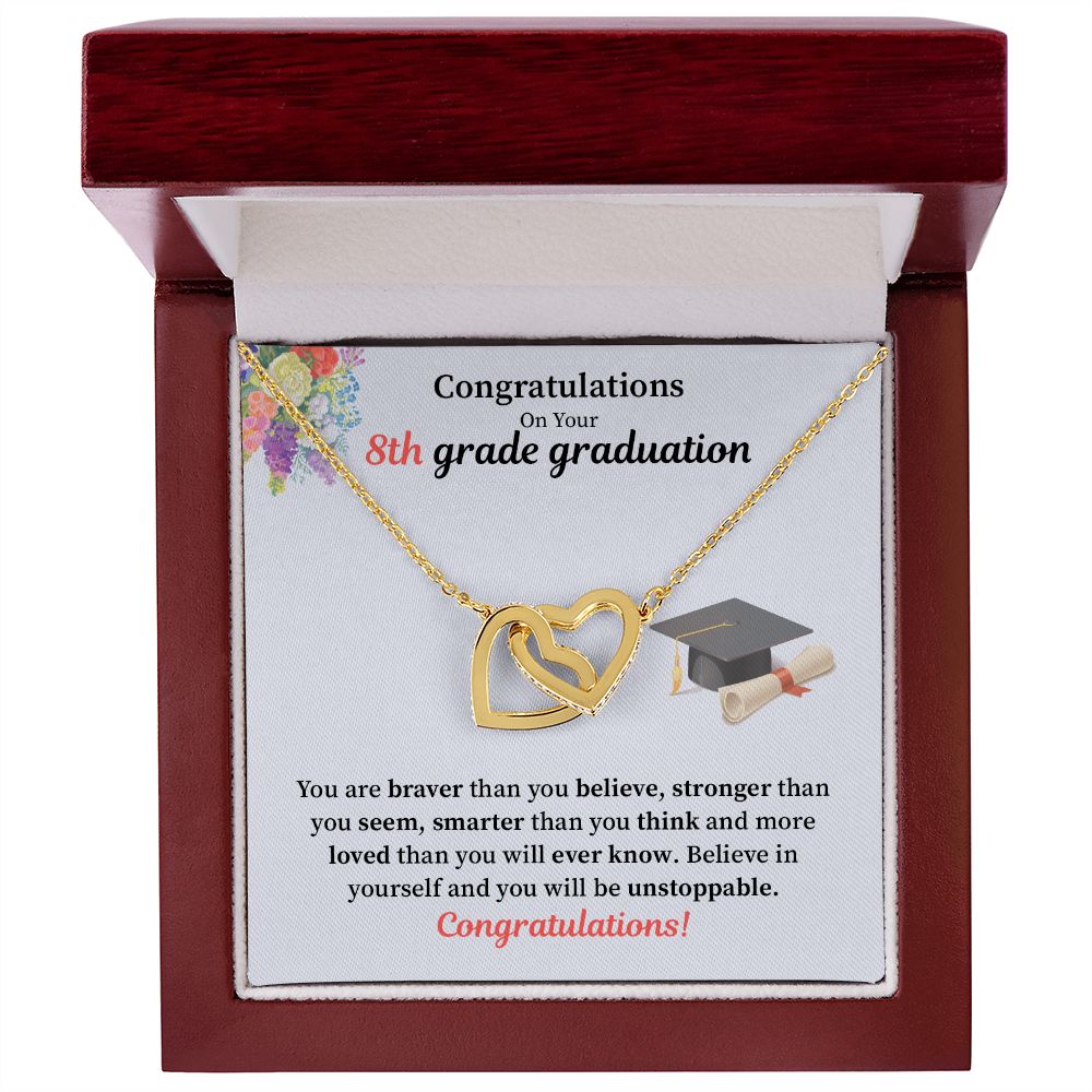 8th Grade Graduation Necklace Gift for Daughter or Granddaughter