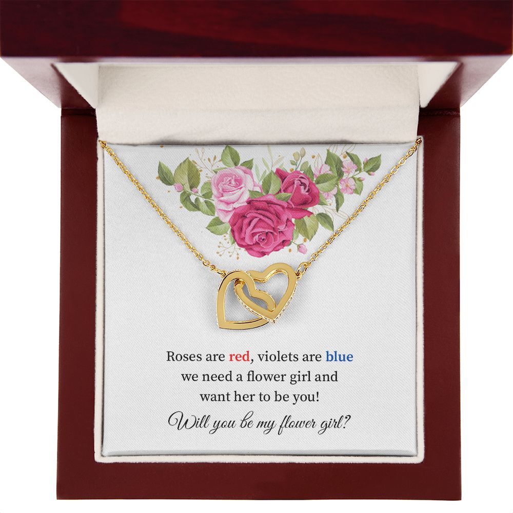 flower girl Rose are red , violates are blue