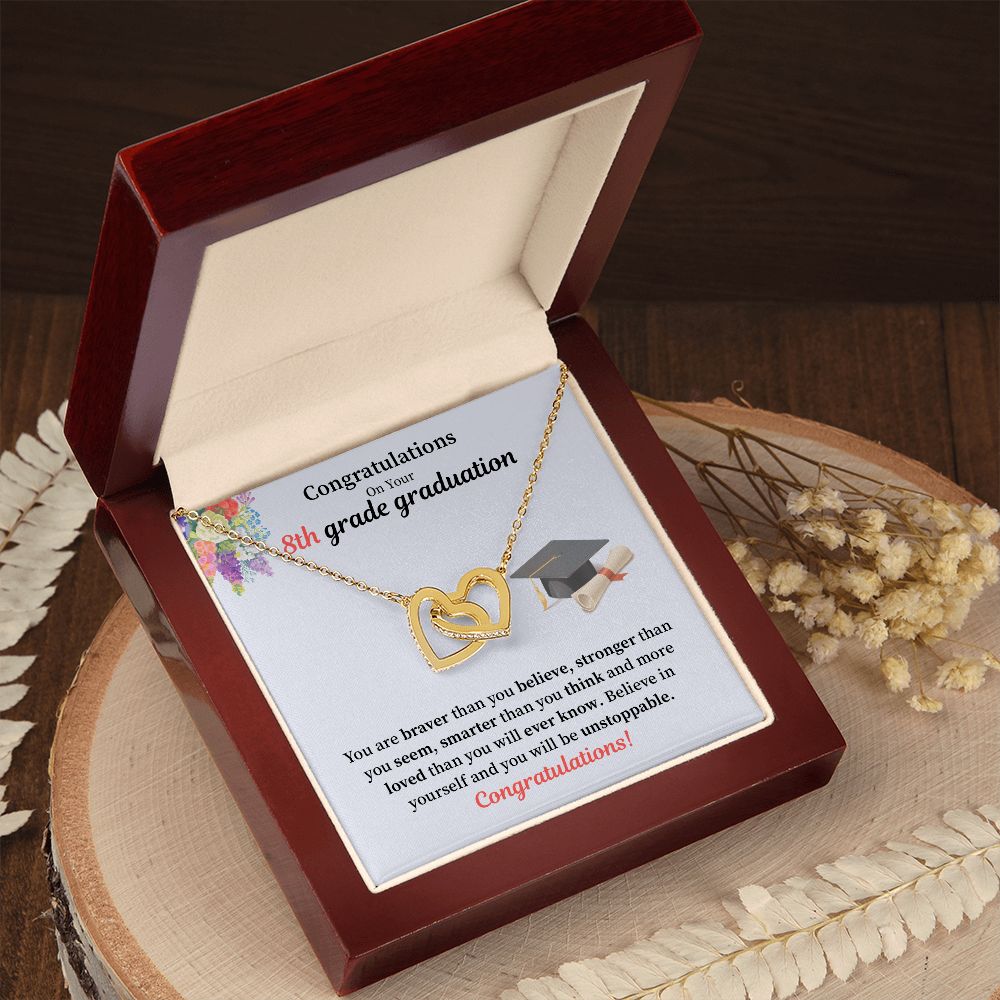 8th Grade Graduation Necklace Gift for Daughter or Granddaughter