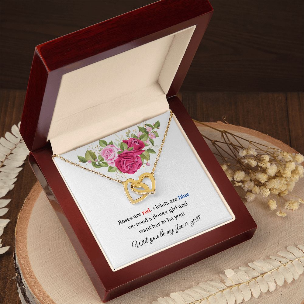 flower girl Rose are red , violates are blue