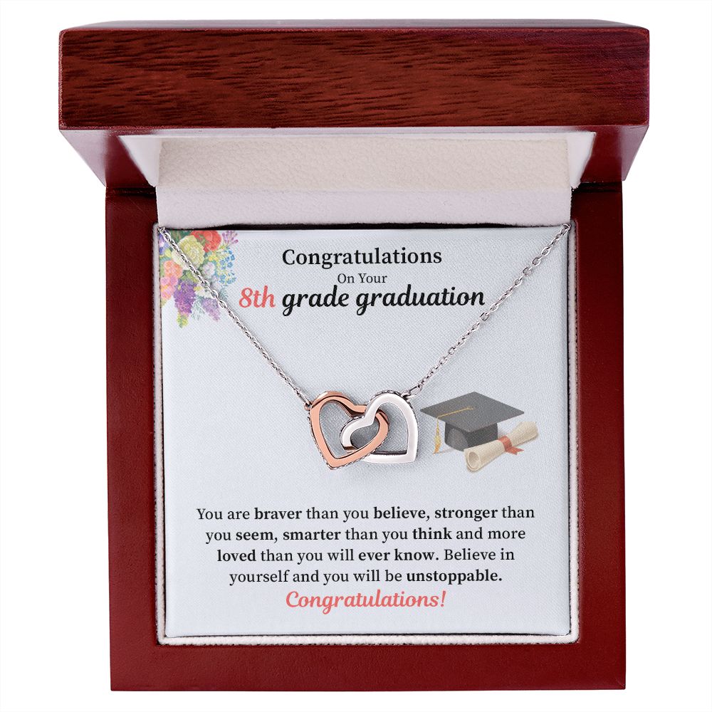 8th Grade Graduation Necklace Gift for Daughter or Granddaughter