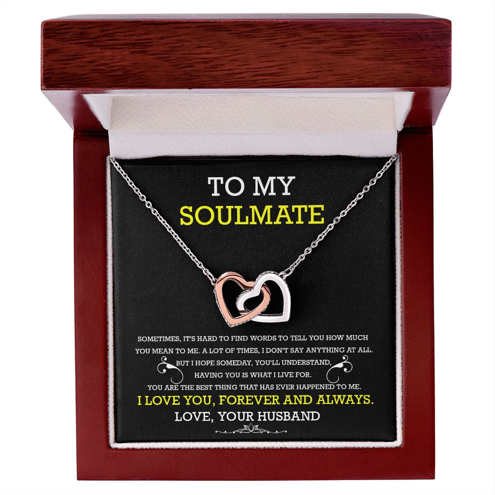 Soulmate Necklace Gift from Husband with Card