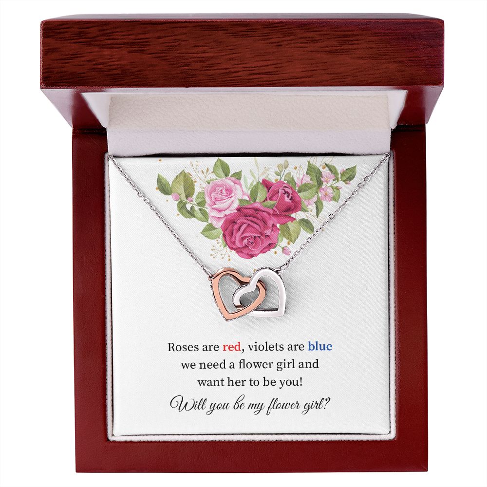 flower girl Rose are red , violates are blue