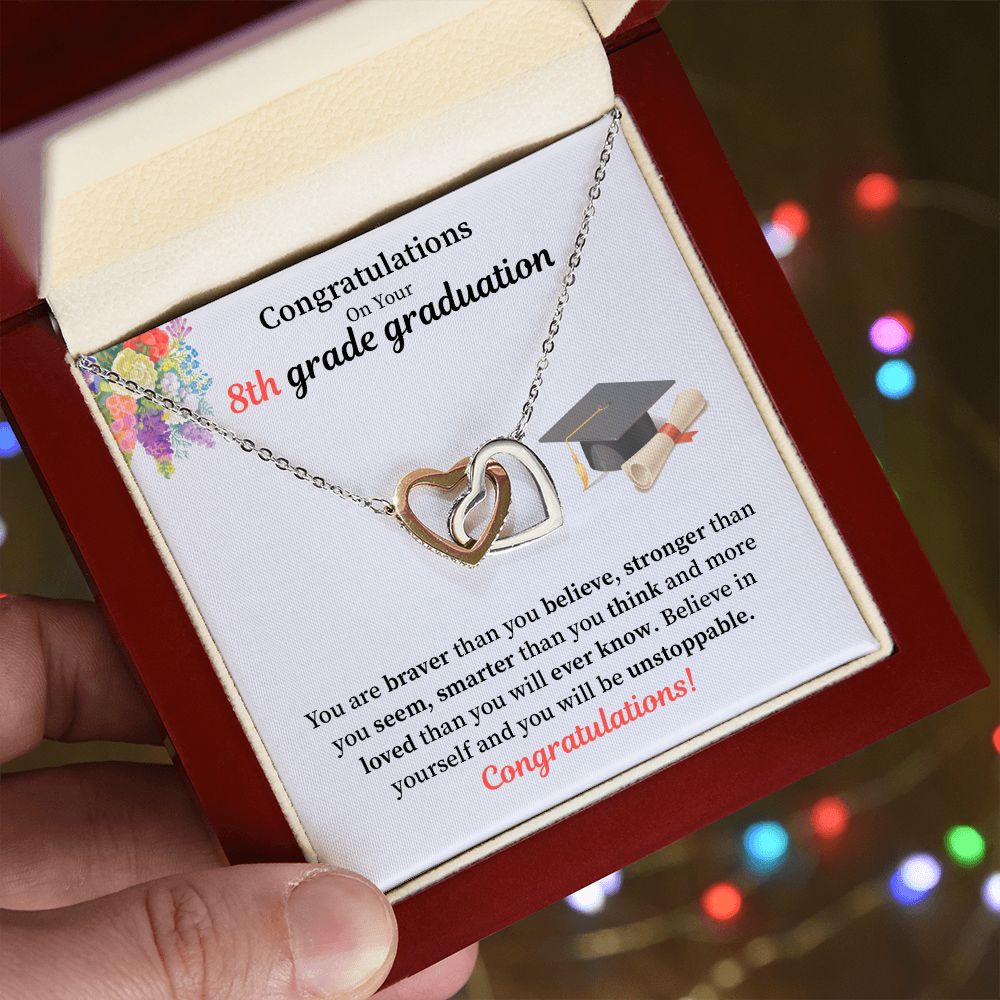 8th Grade Graduation Necklace Gift for Daughter or Granddaughter