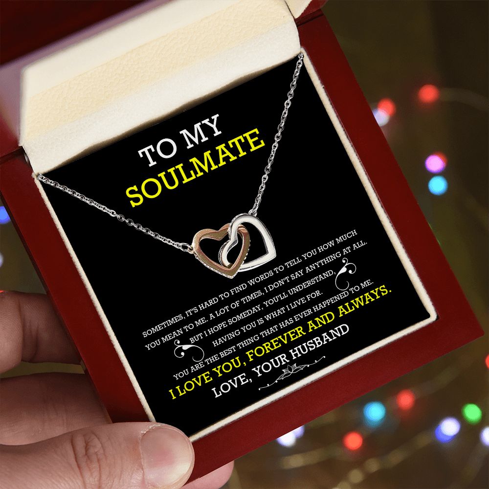 Soulmate Necklace Gift from Husband with Card