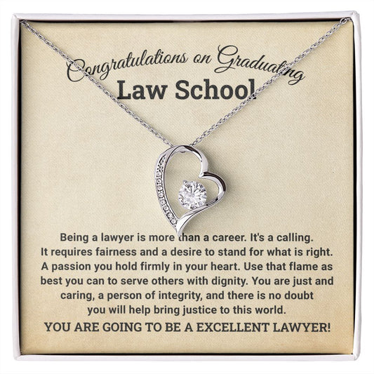 Bravo, Legal Eagle! Celebratory Necklace to Law School Graduation Achievement