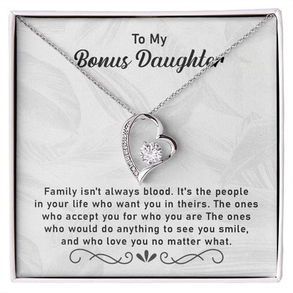 Bonus Daughter Necklace Gift – Family Isn't Always Blood Gift from Stepmom or Stepfather