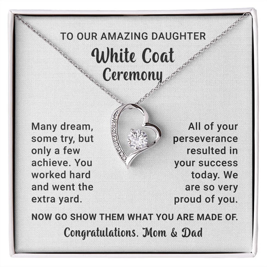 White Coat Ceremony Necklace Gift for Daughter From Parents