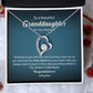 Granddaughter Baptism Necklace Gift with Message Card