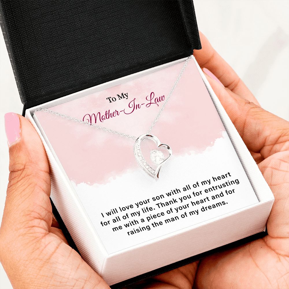 To My Mother-In-Law I Will Love Your Son With All Of My Heart For All Of My Life