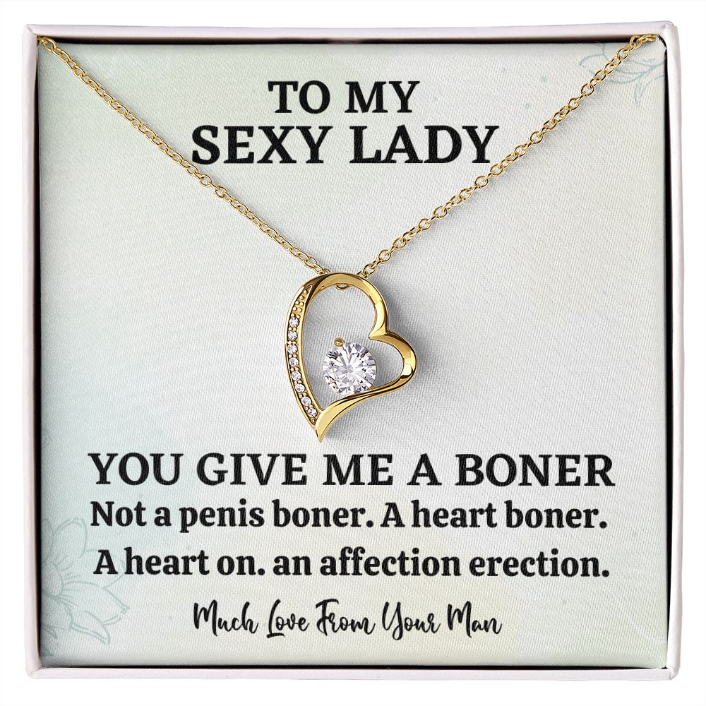 To My Sexy Lady You Give Me A Boner Not A Penis Boner A Heart Boner A Heat On An Affection On Erection Forever Love Necklace
