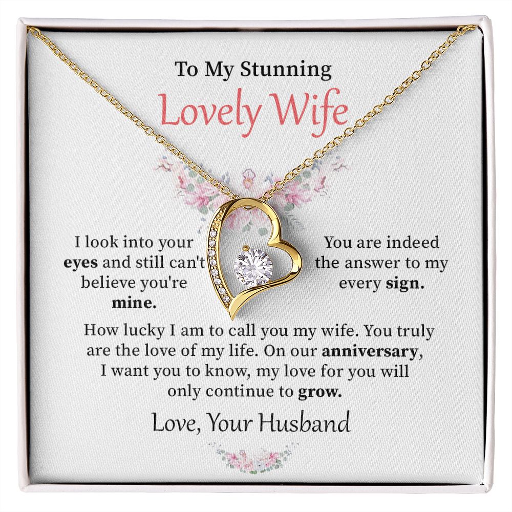 To my stunning lovely wife