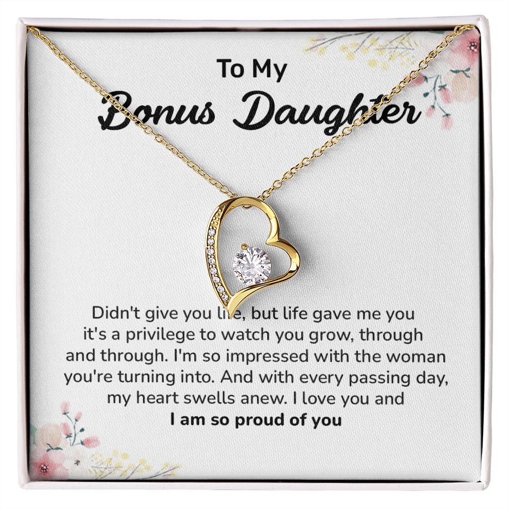 To My Bonus Daughter My Heart Swells Anew, I Love You and I Am So Proud Of You