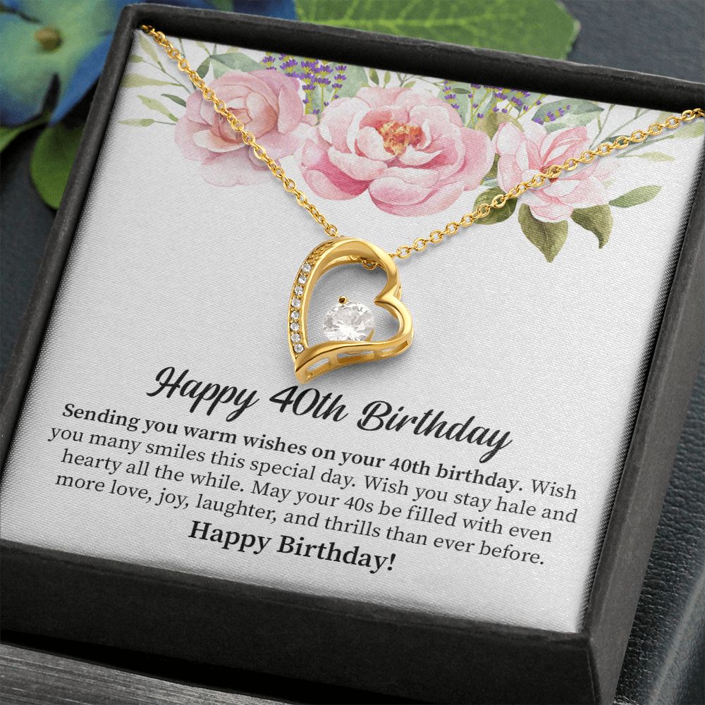 Cheers to 40 Years: Radiant Celebratory Necklace for a Joyous 40th Birthday