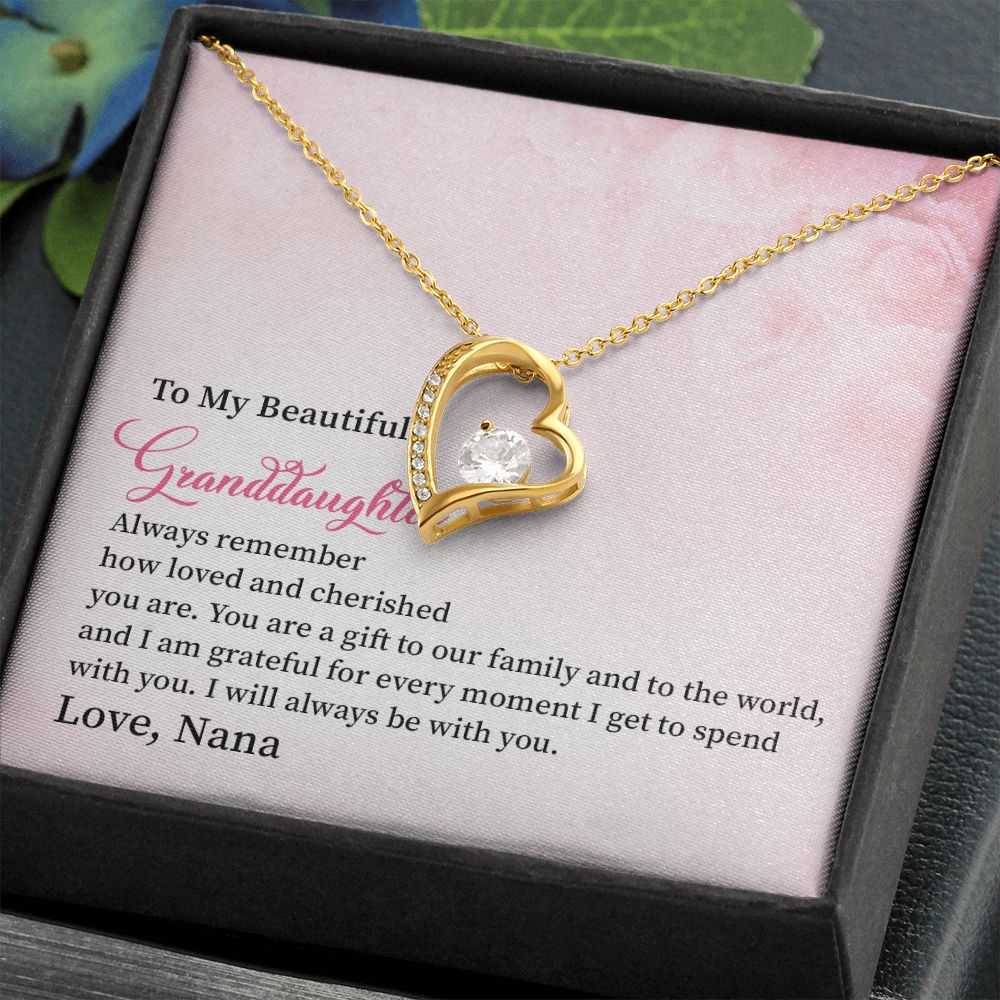 To My Beautiful Granddaughter I Will Always Be With You. Love, Nana