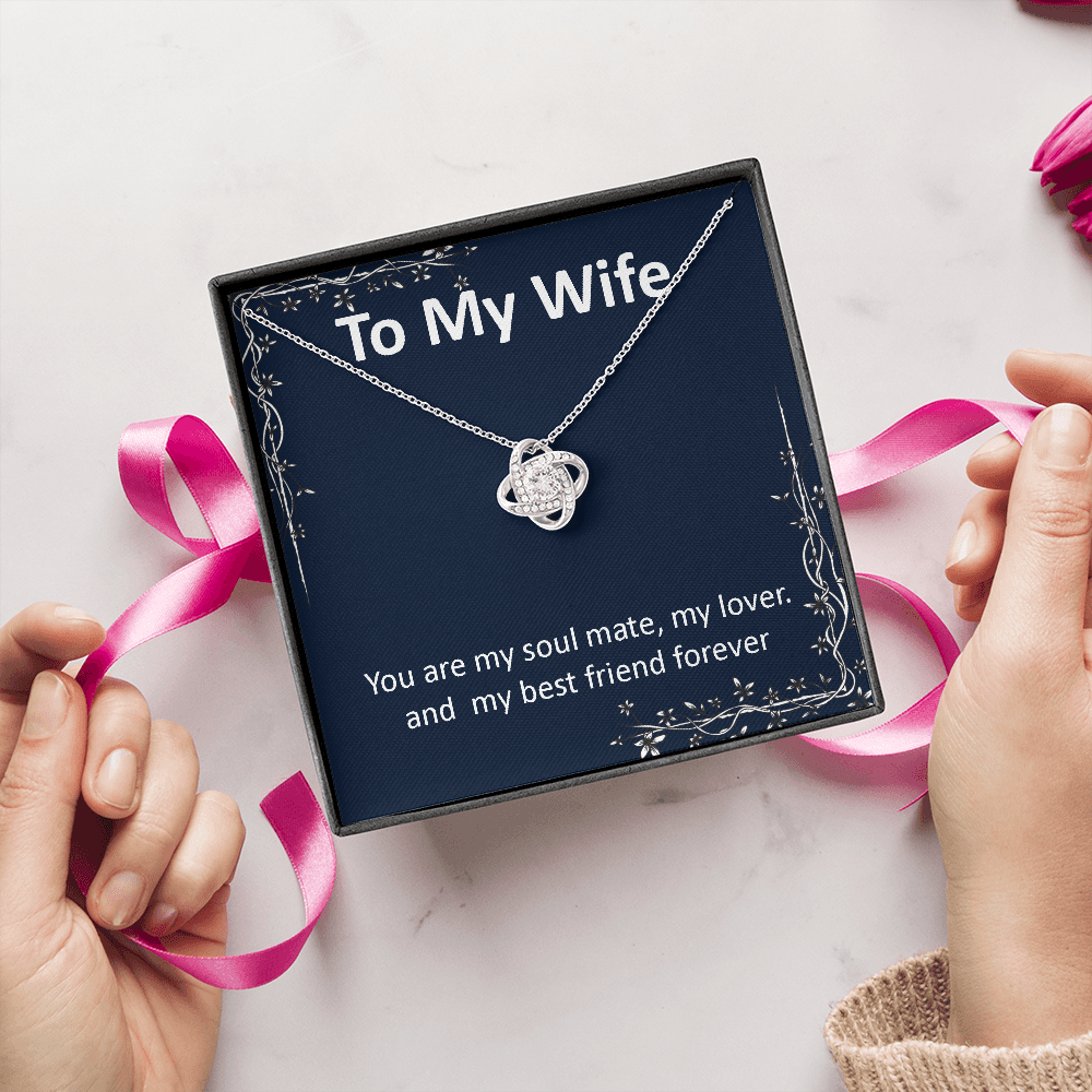 To My Wife Necklace From Husband With Message card
