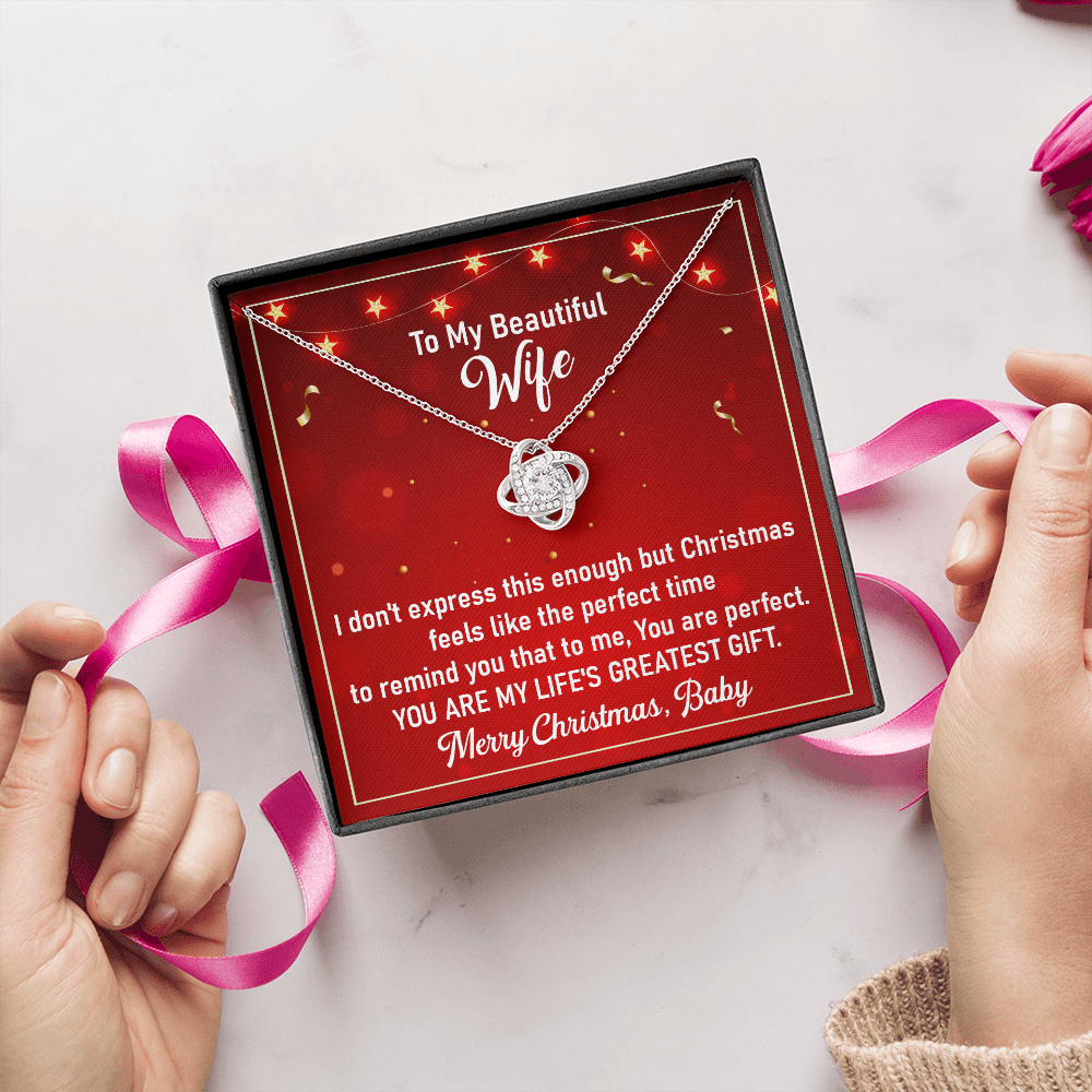 Christmas Gift Necklace for Wife from Husband With Message Card