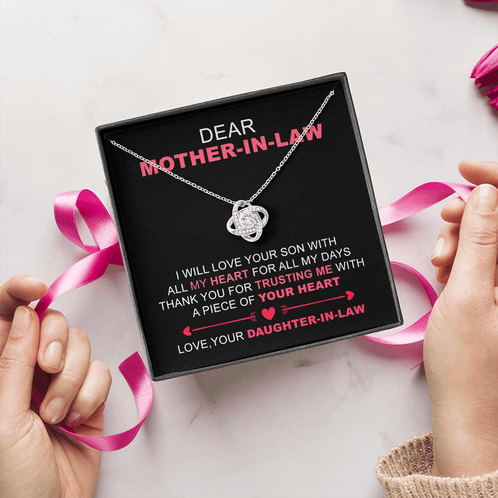 Mother-in-Law Necklace Gift from Daughter-in-Law with Heartfelt Message