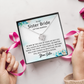 To My Sister Bride Necklace – Wedding Gift With Message Card