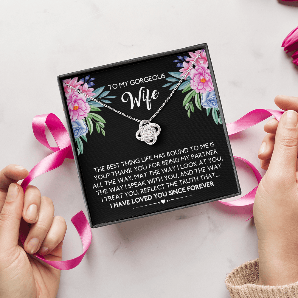 Wife Necklace Gift from Husband with Romantic Message Card