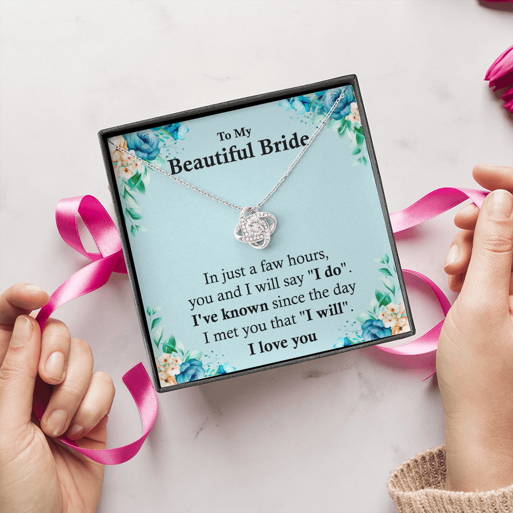 Beautiful Bride Gift Necklace From Groom on Wedding Day