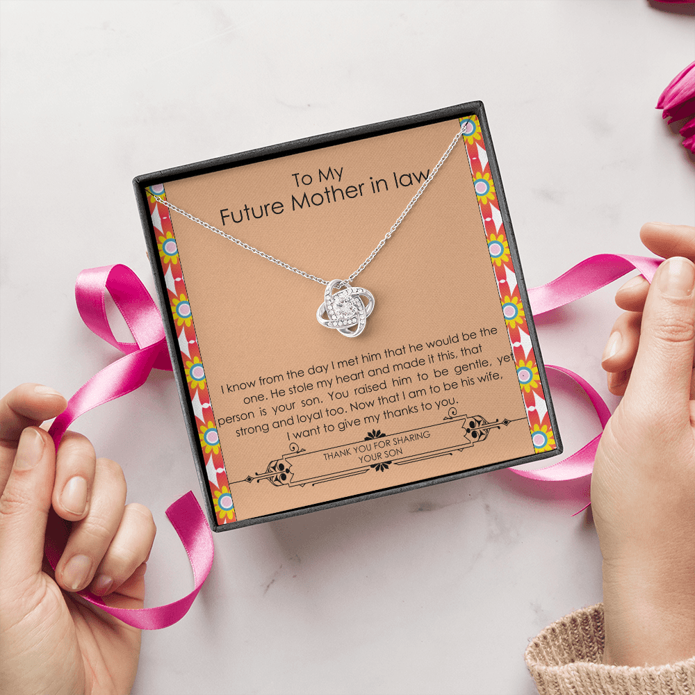 Future Mother-in-Law Necklace Gift from Bride with Message Card for Wedding