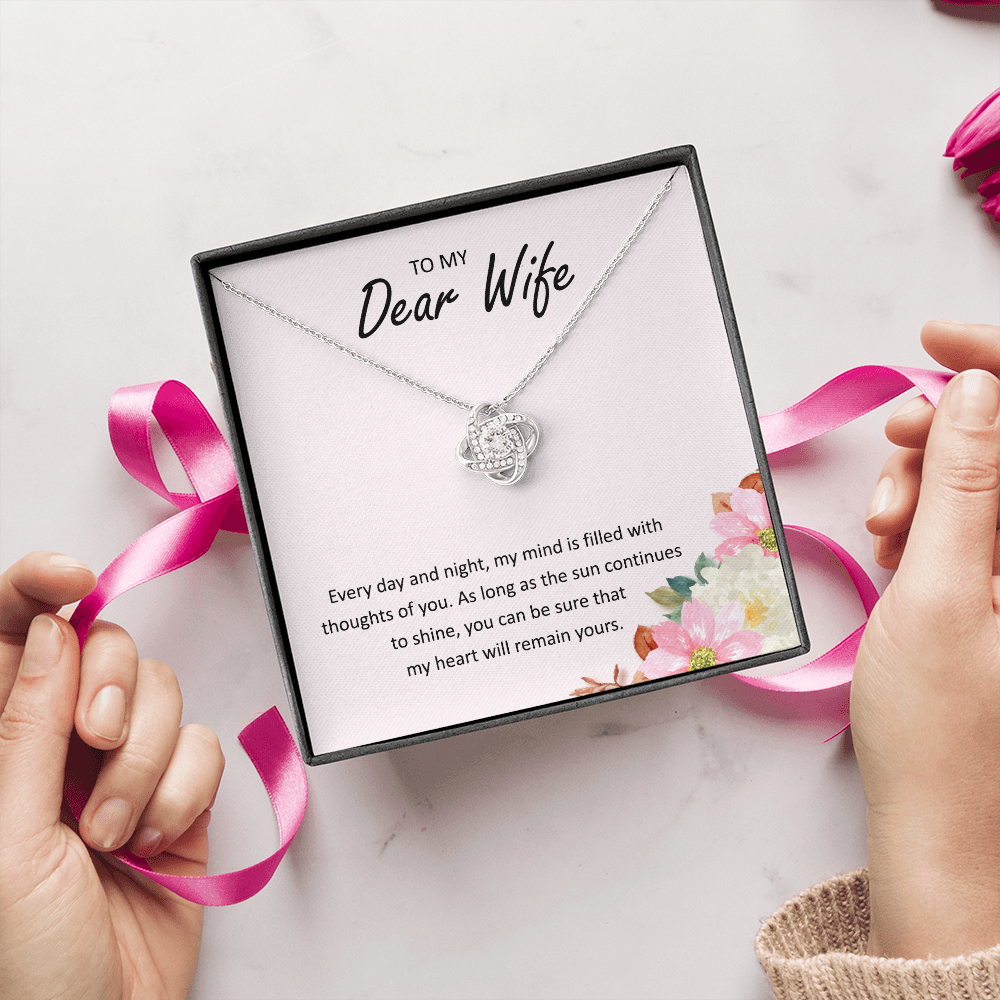 To My Dear Wife Necklace Romantic Gift for Her