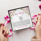 Best Friend Necklace Gift for Her with Floral Message Card from Bestie