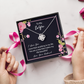 Wife Necklace Gift from Husband with Romantic Rose Message Card