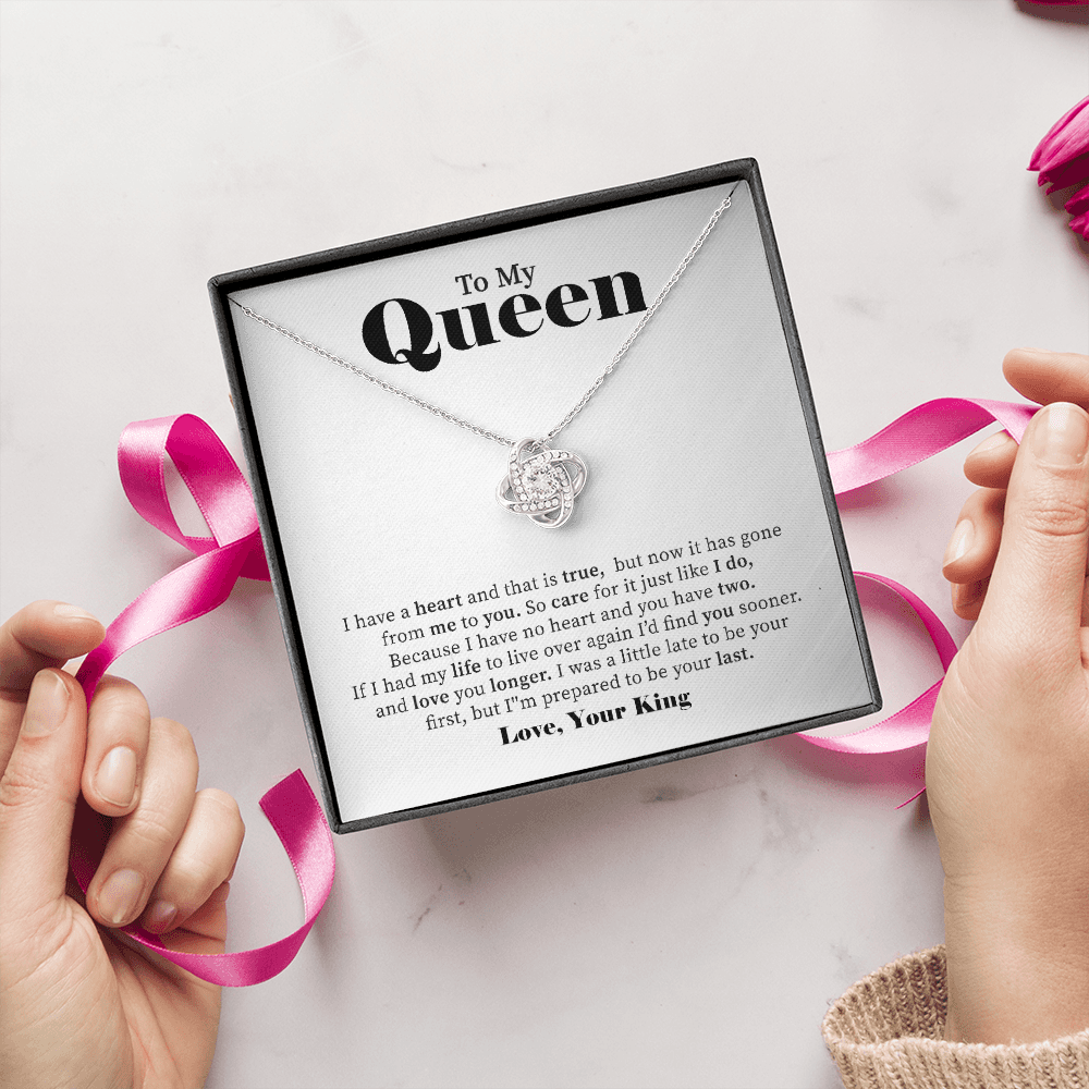 To My Queen Necklace Gift From Your King