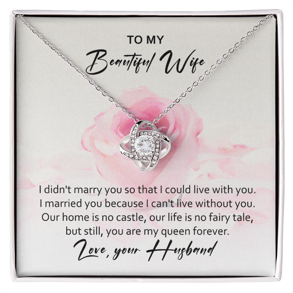 To My Beautiful Wife Necklace Gift from Husband