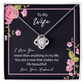 Wife Necklace Gift from Husband with Romantic Rose Message Card