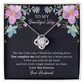 To My Beautiful Wife Necklace Gift from Husband with Love Knot Pendant and Romantic Message Card